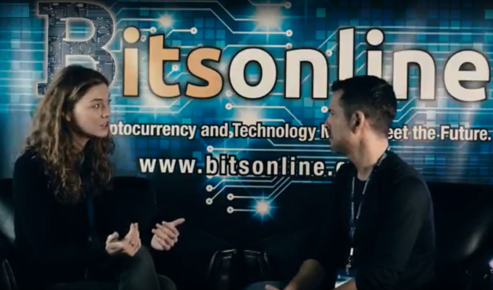 George Levy with Arwen Smit of DOVU at The North American Bitcoin Conference